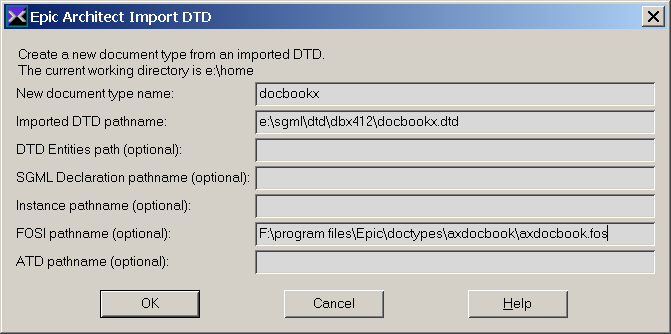 Import DTD pro DocBook